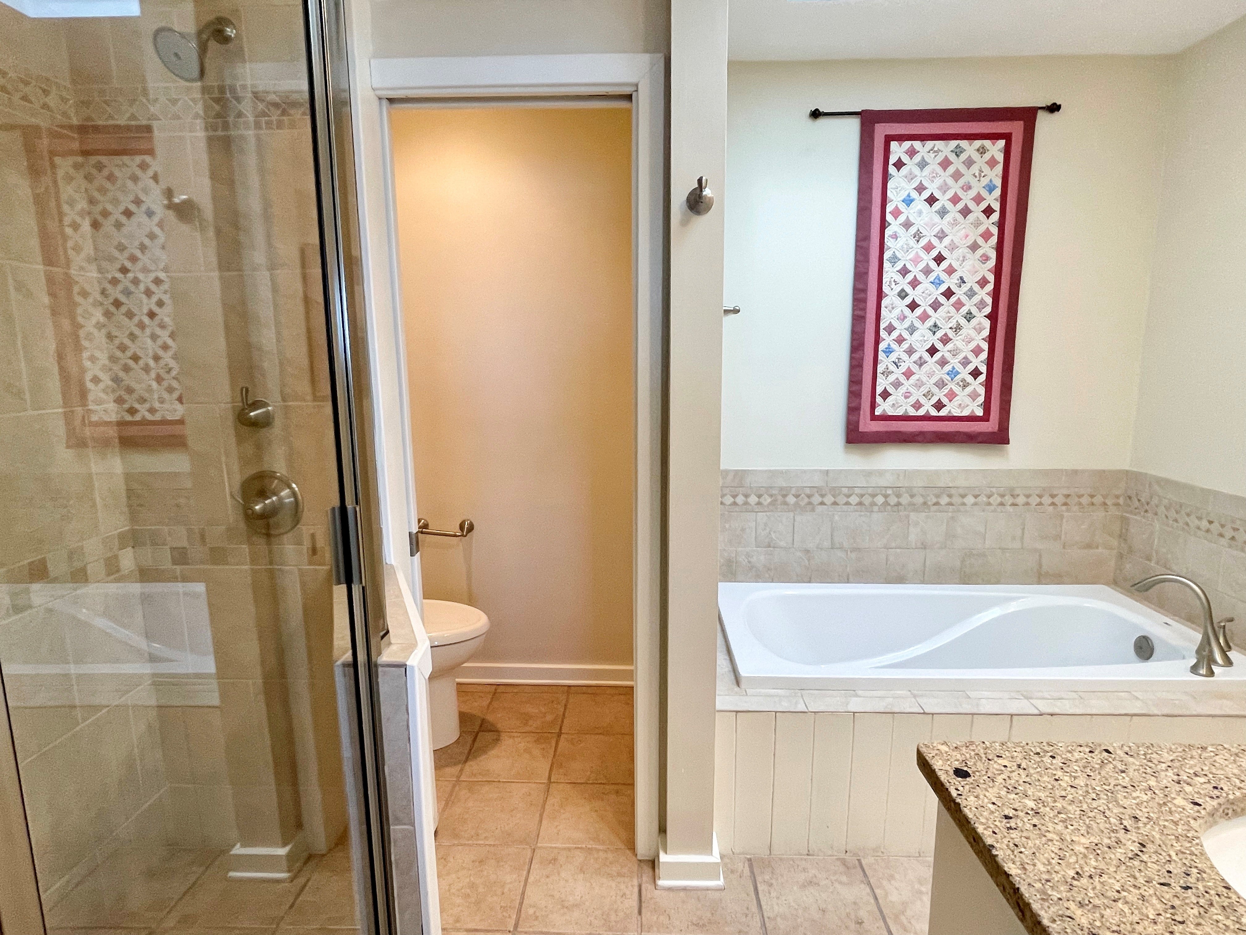 Primary Bath with Soaking Tub and Separate Shower