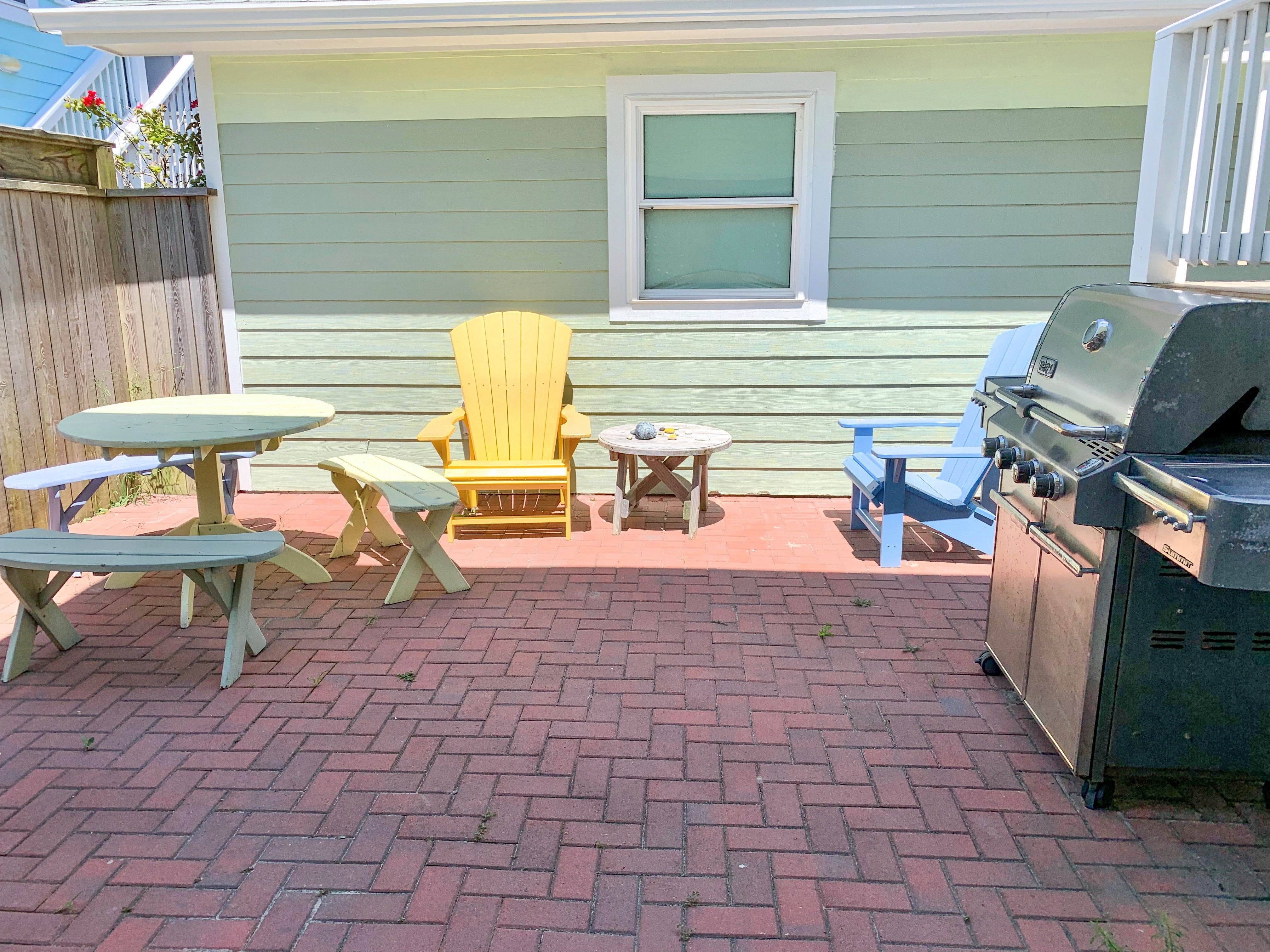 Gas Grill and Sitting Area