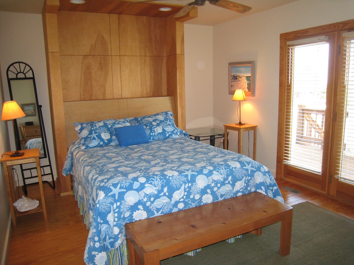 Master Bedroom with King Bed, First Floor with Deck Access