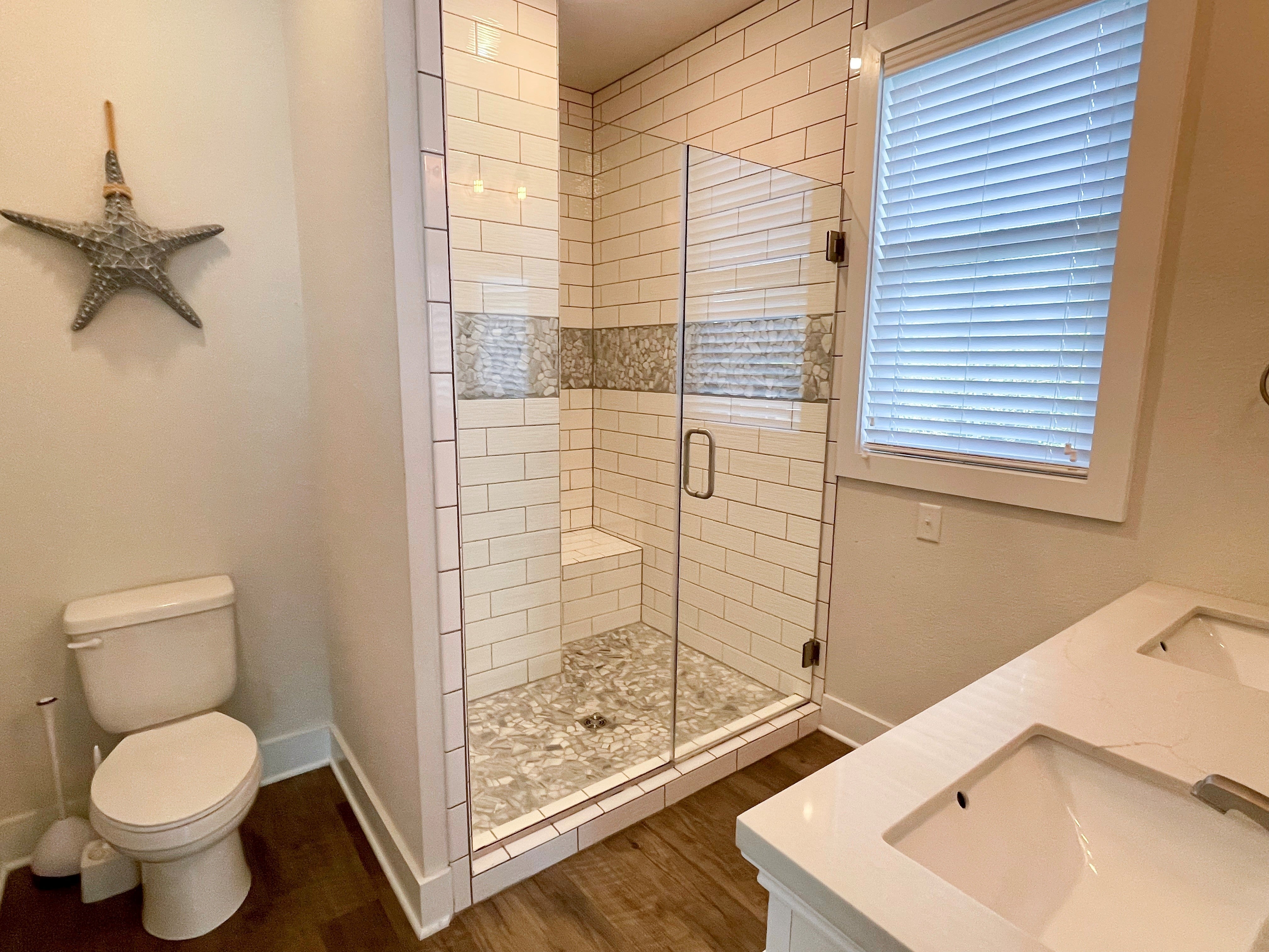 Master Bath with Tiled Shower, First Floor