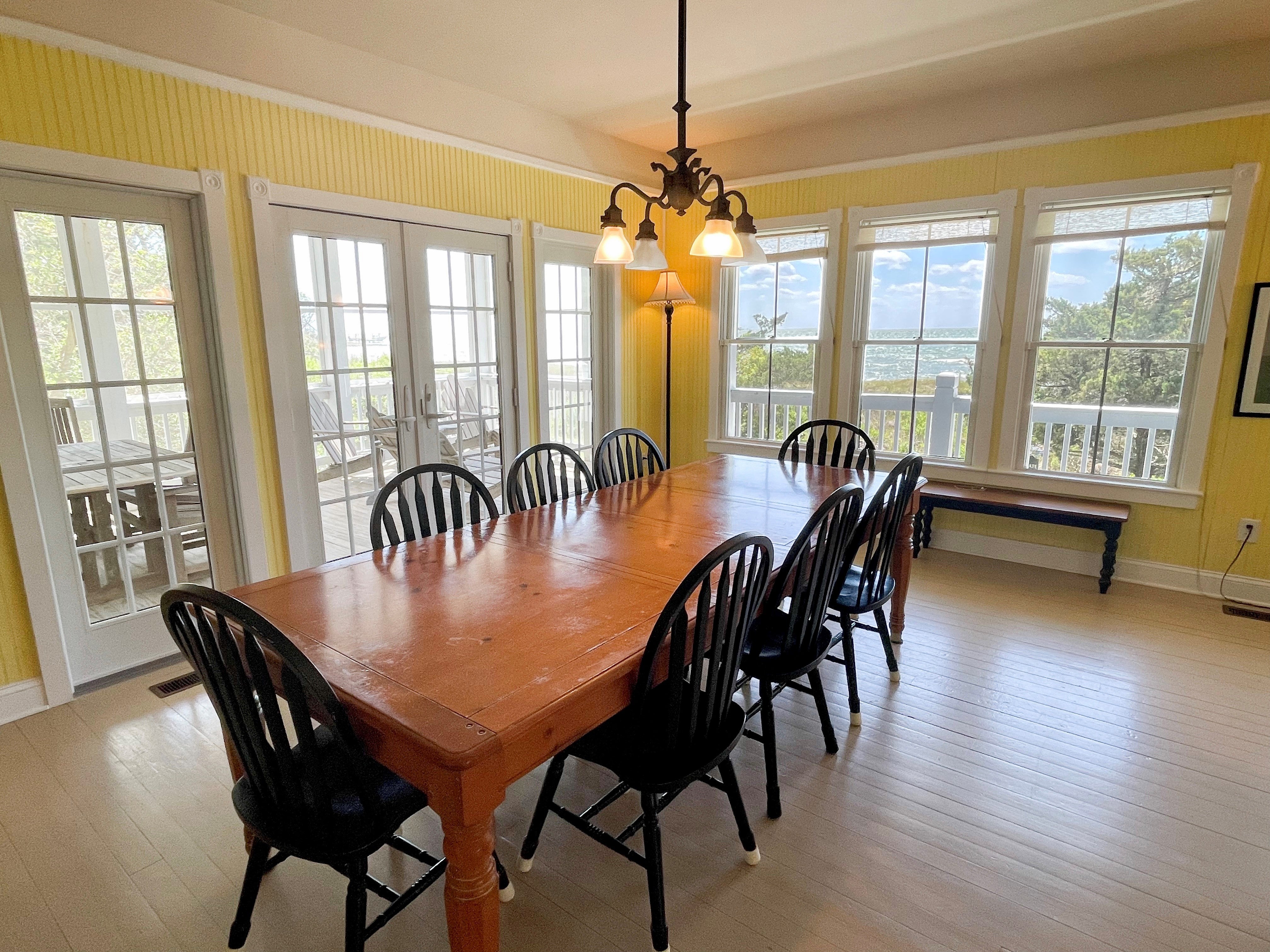 Dining Area, First Floor with Screened Porch Access