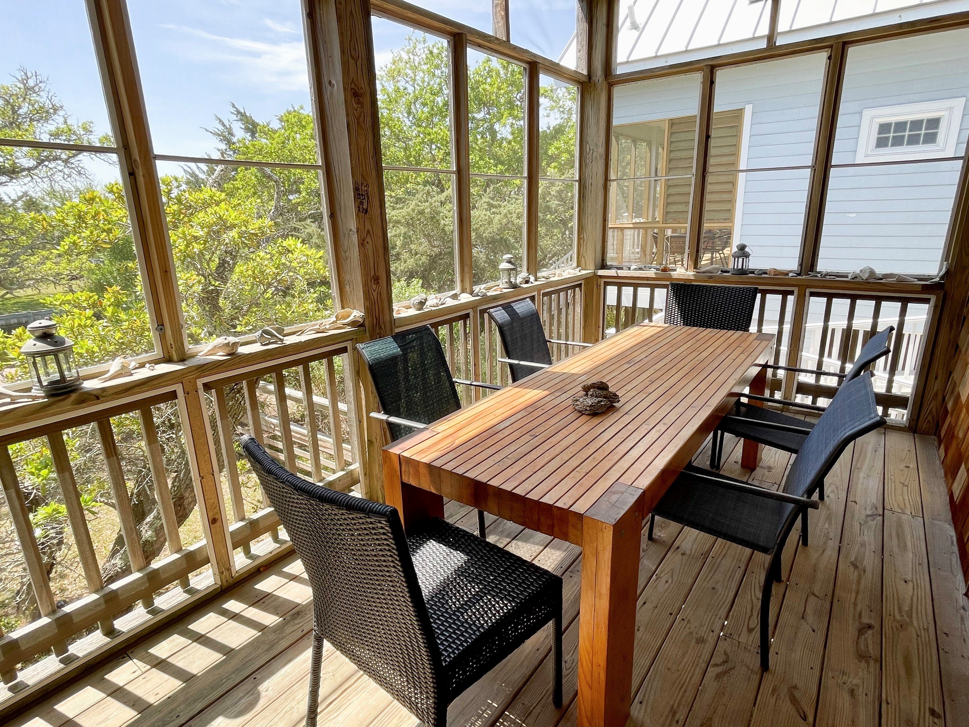 Dining Area on Screened Porch, First Floor