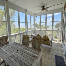 Screened Porch View, First Floor