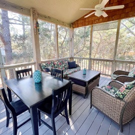 Screened Porch with TV
