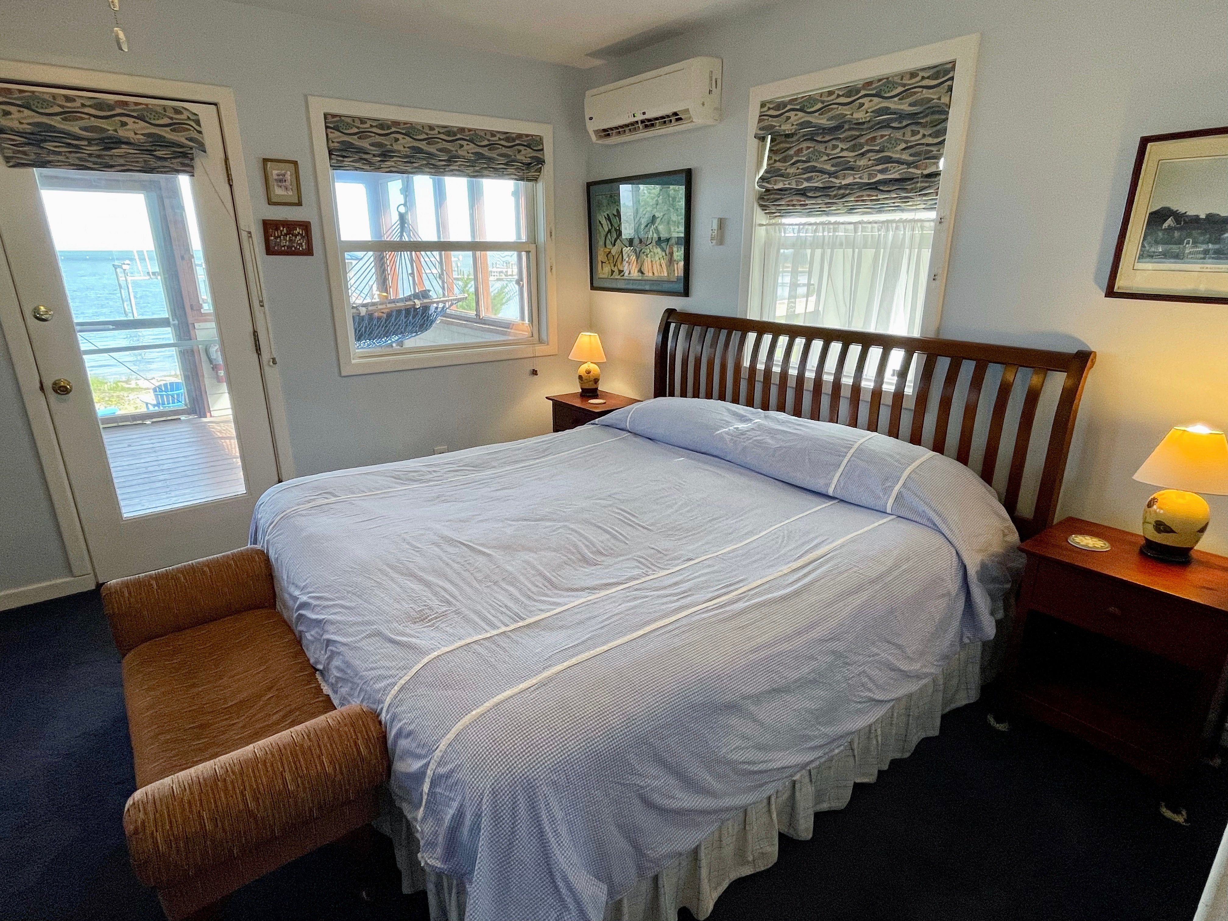 King Bed with Shared TVDVD and Deck Access