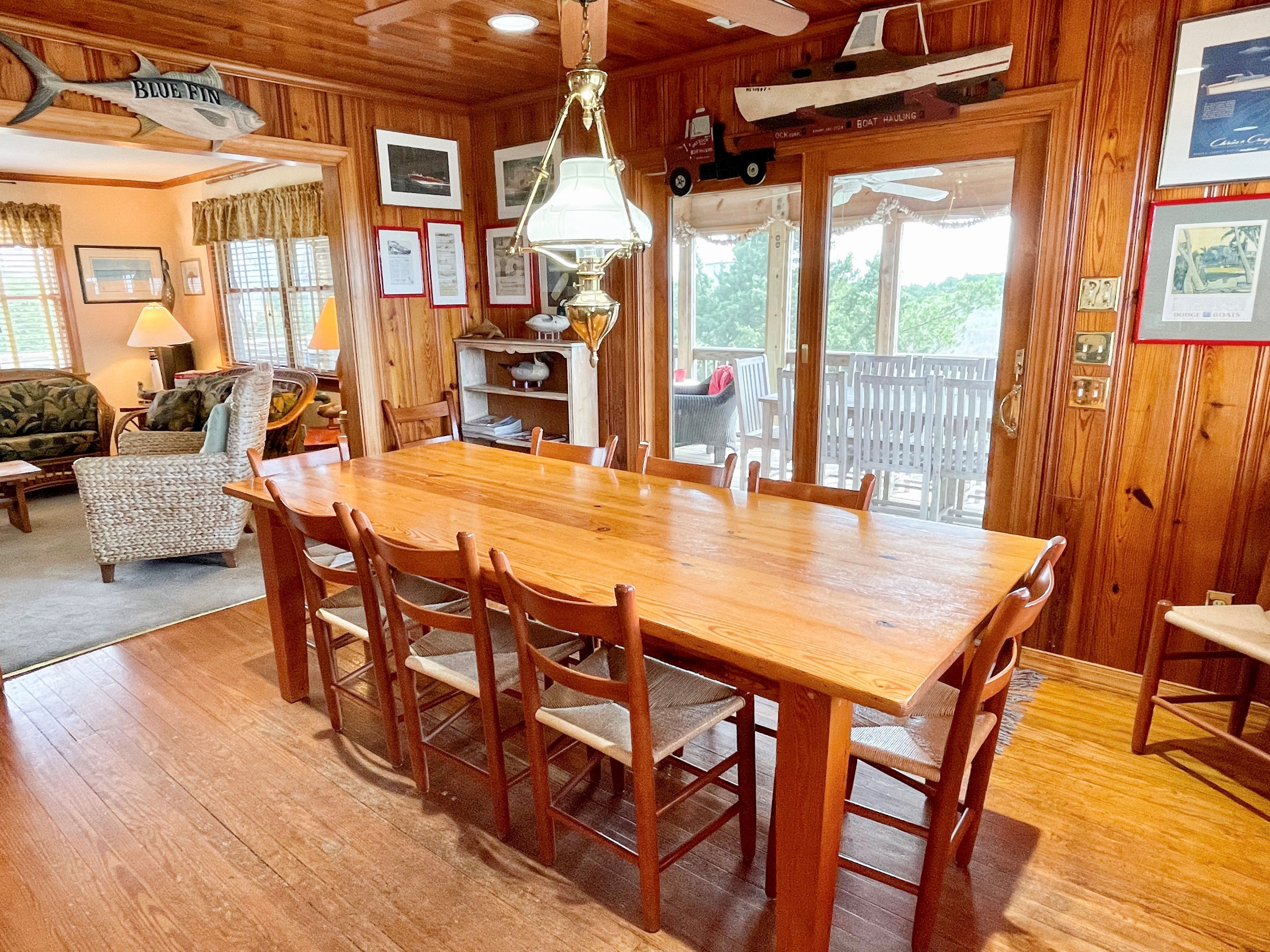 Dining Area with Screened Porch and Deck Access