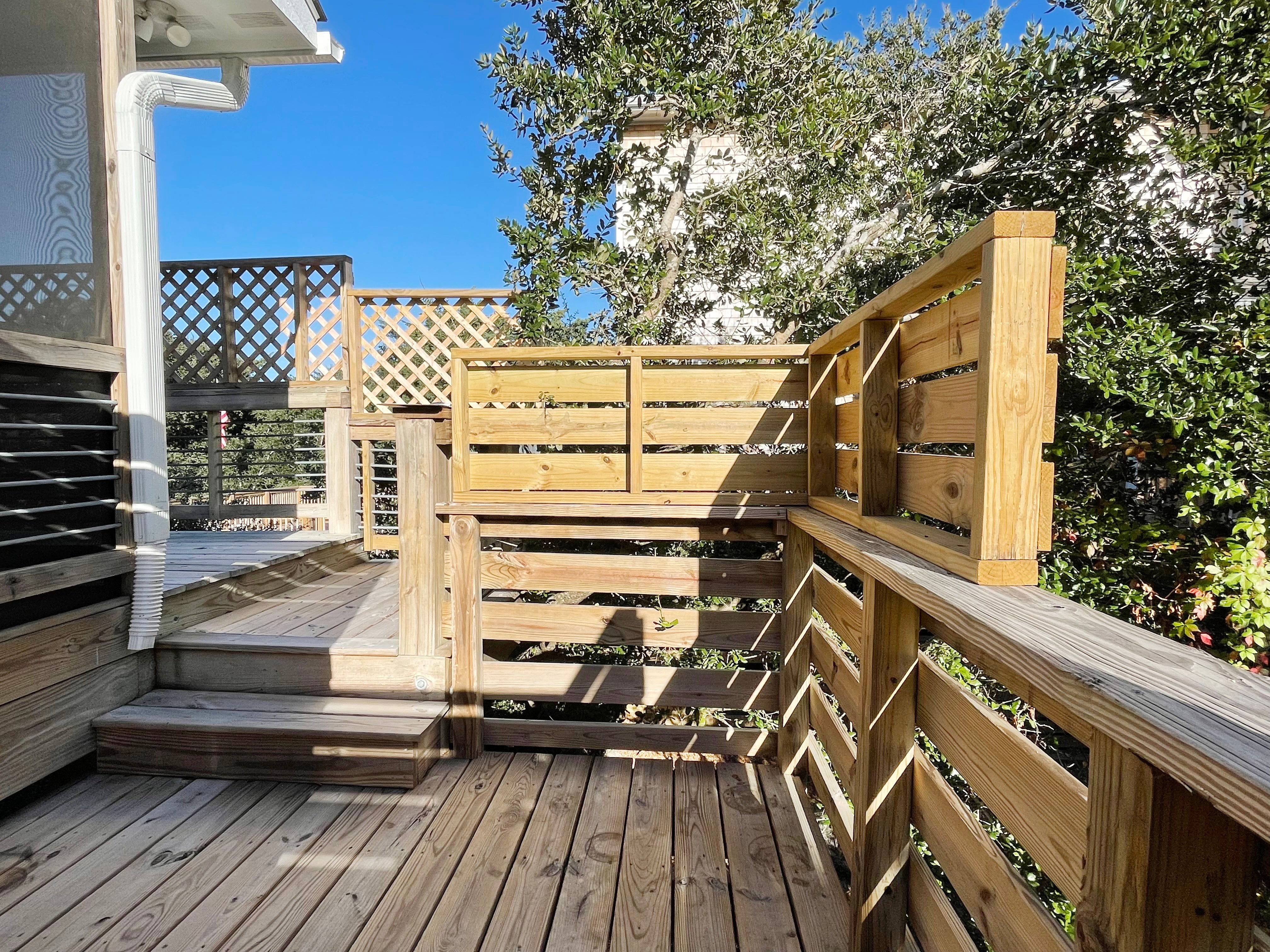 Rear Deck with Outdoor Shower