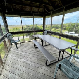Screened Porch with Marsh View, Second Floor