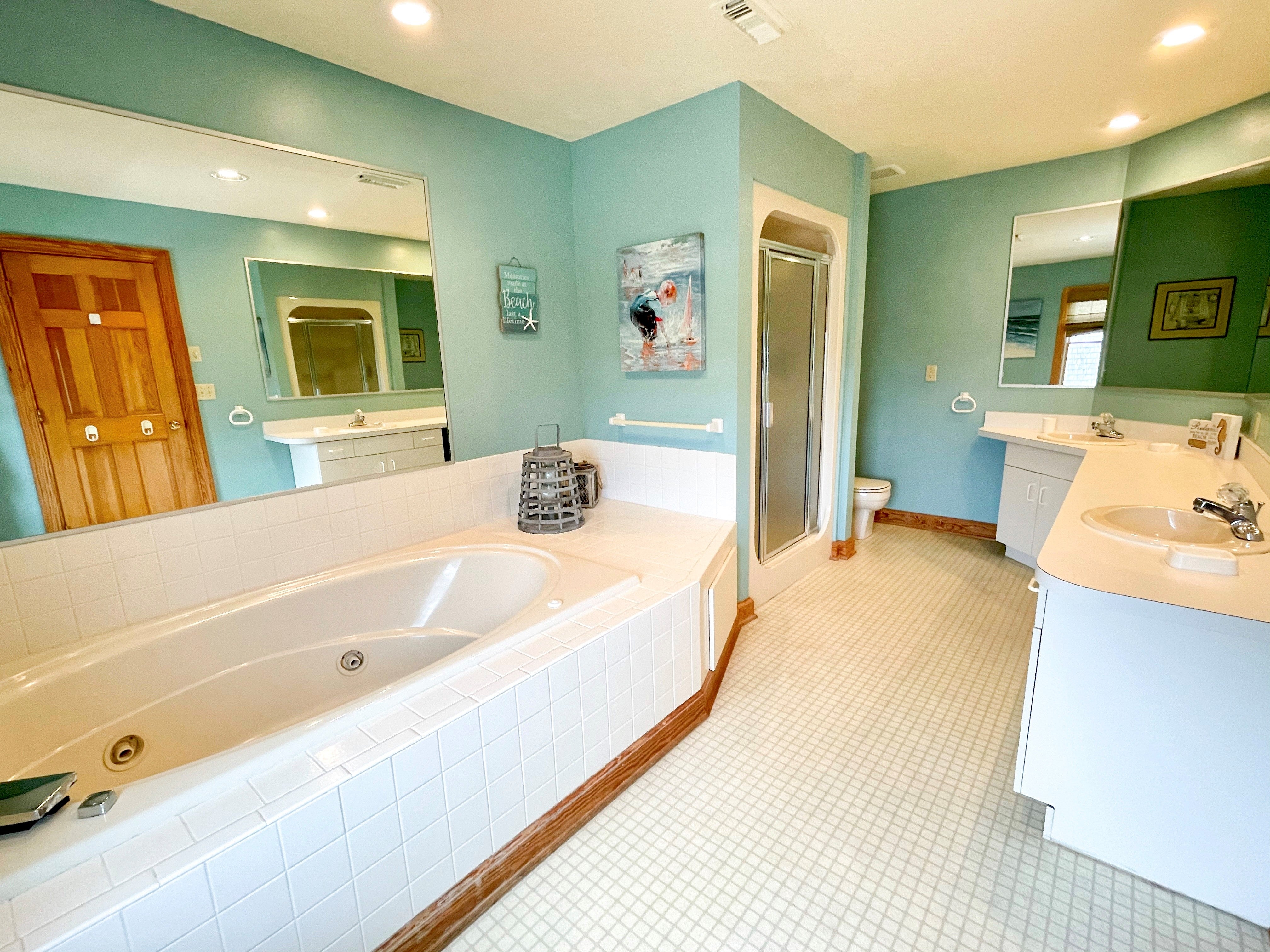 Primary Bath with Jacuzzi Tub and Separate Shower