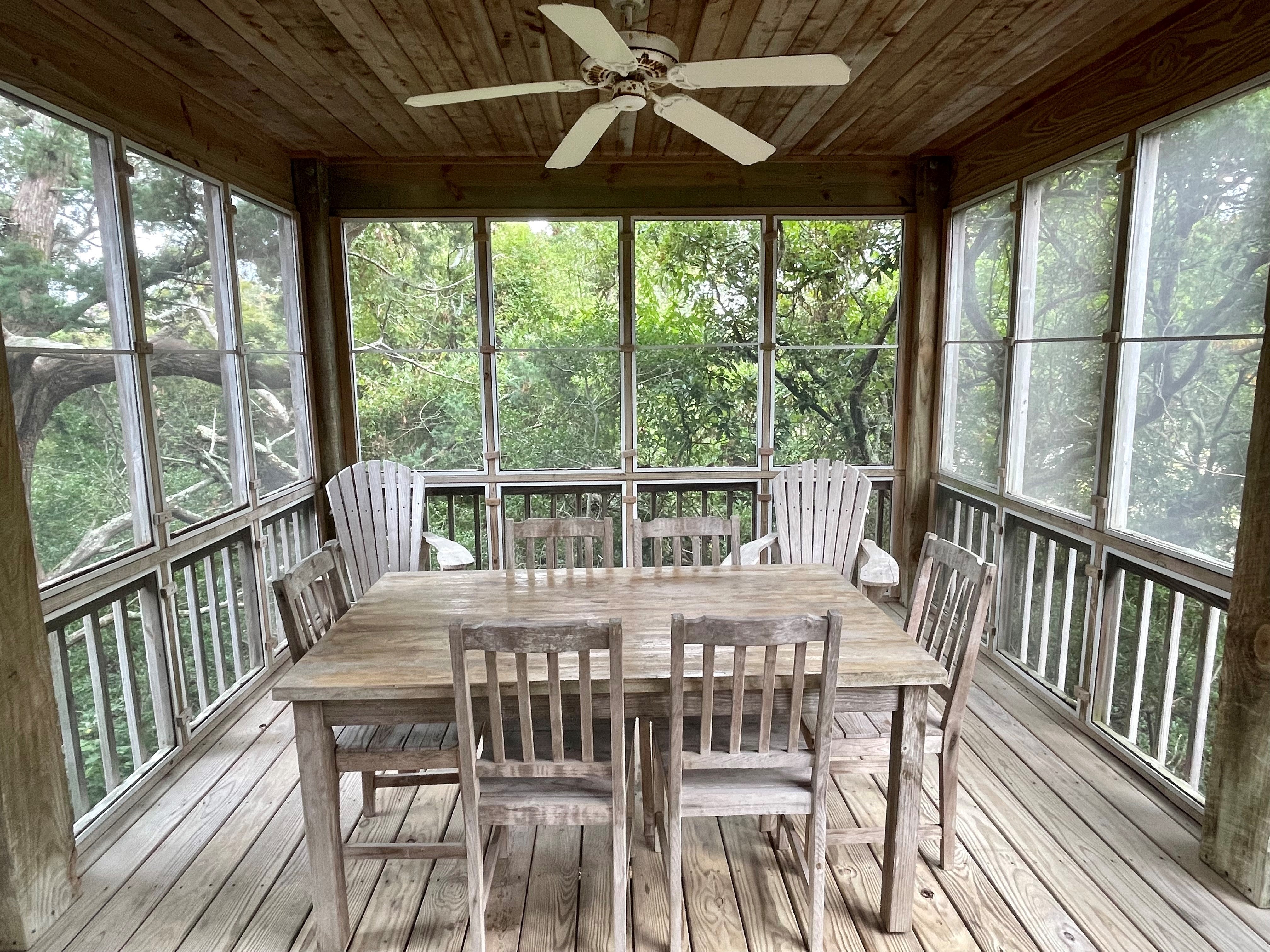 Screened Porch Off of Kitchen, First Floor