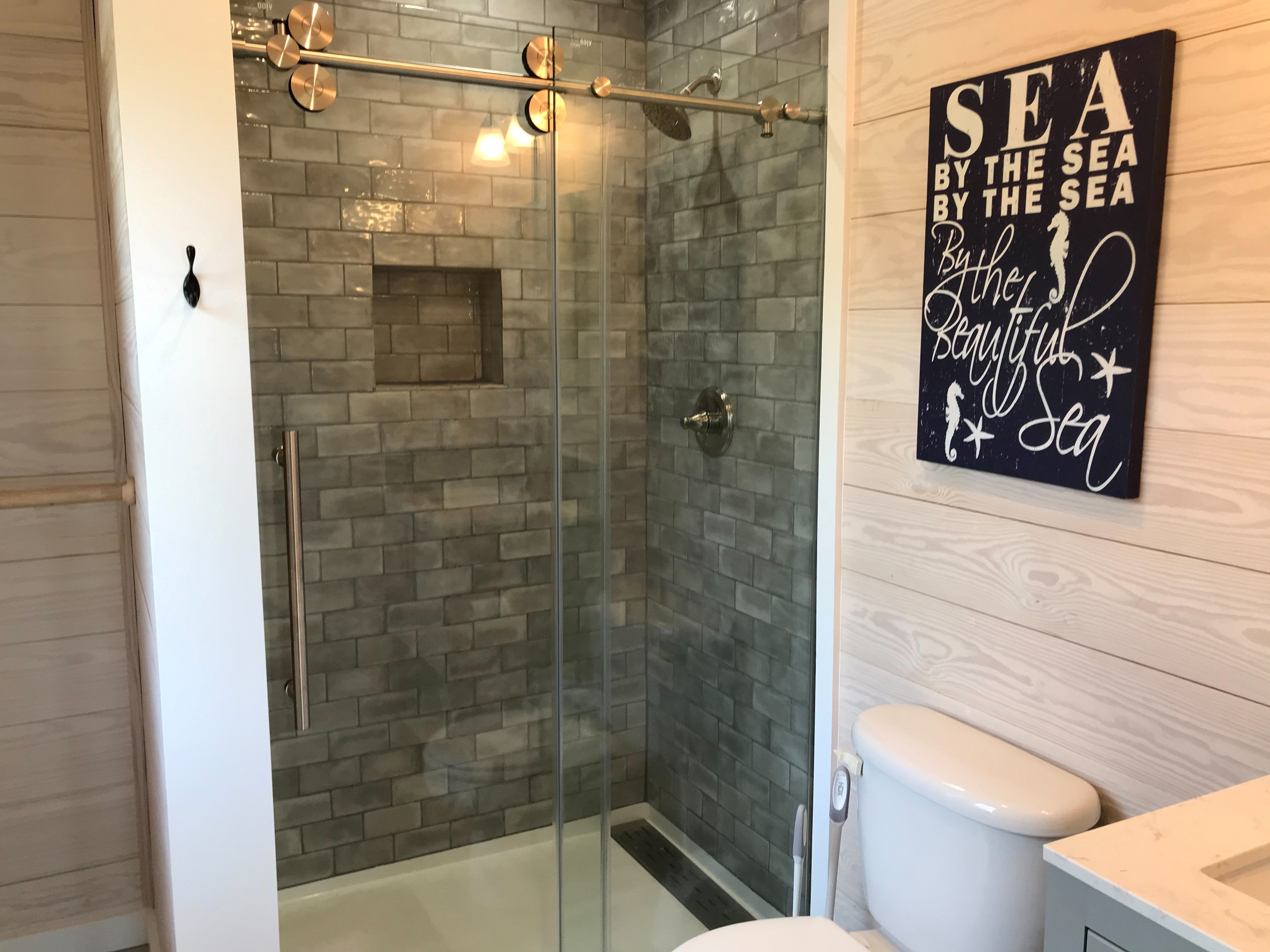 Hallway Bath, Tiled Shower