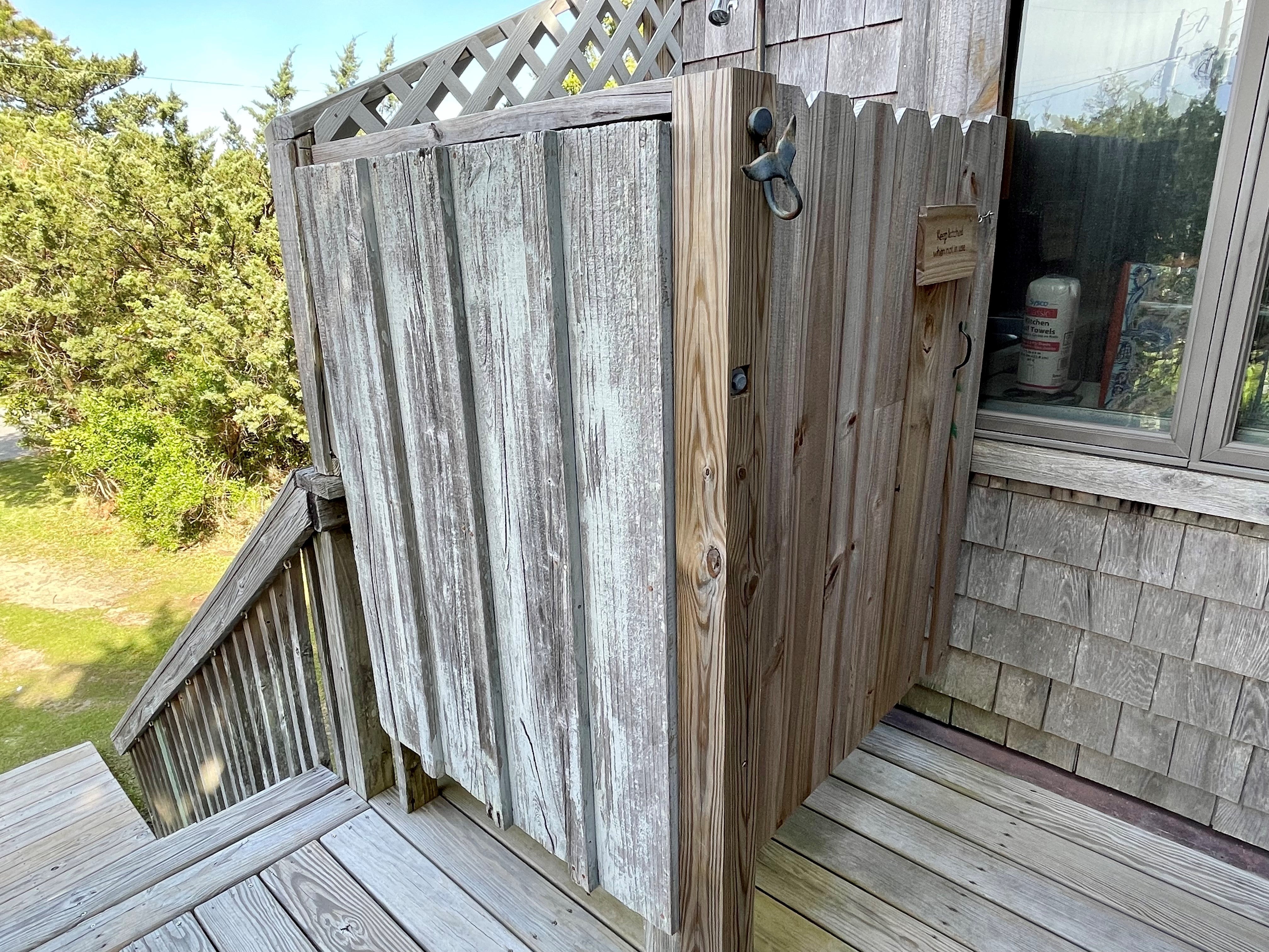 Outdoor Shower on Entry Deck