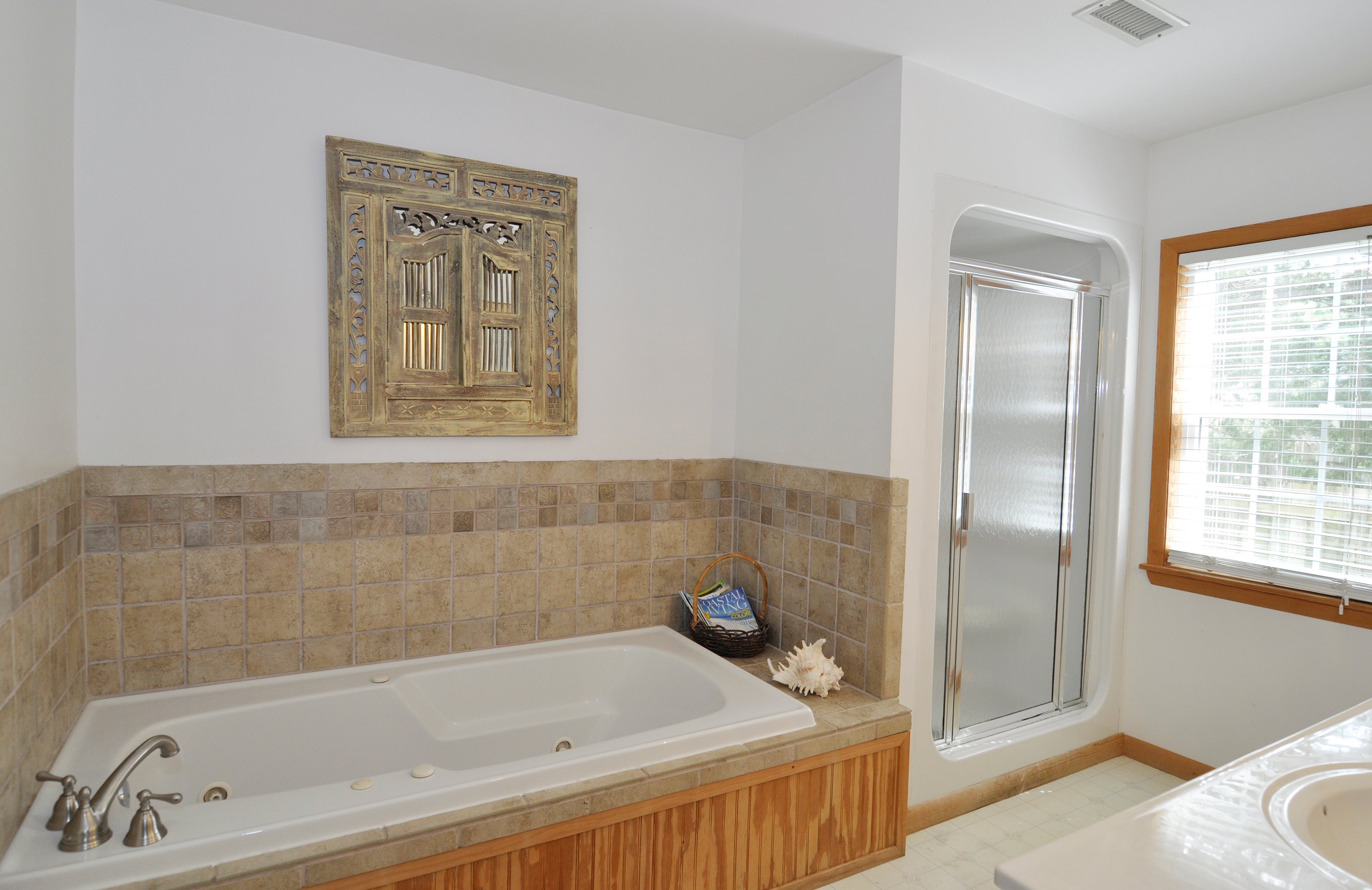 Bath with Whirlpool Tub and Separate Shower, First Floor