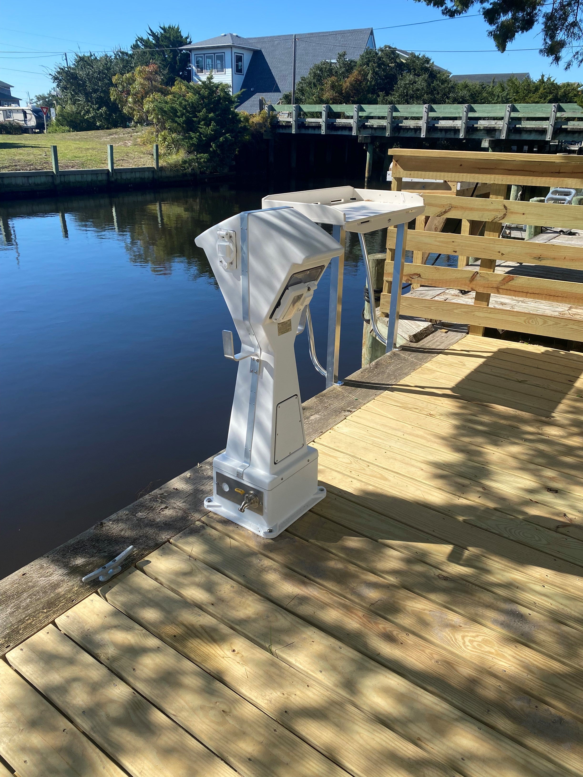 Fish Bench and Charging Station on Dock