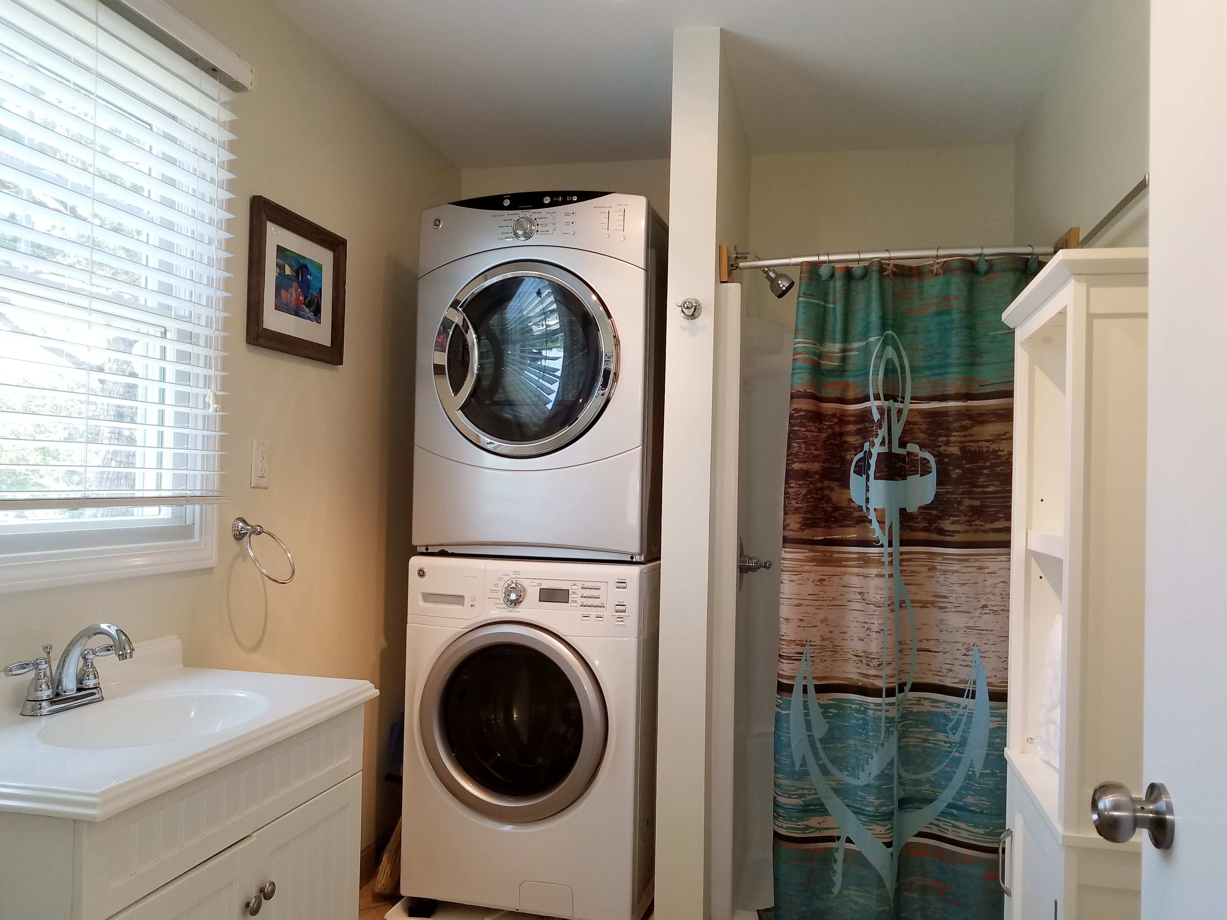 Bath with Shower Only, Stack WasherDryer, First Floor