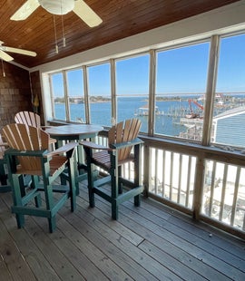 Screened Porch with Harbor View, Second Floor