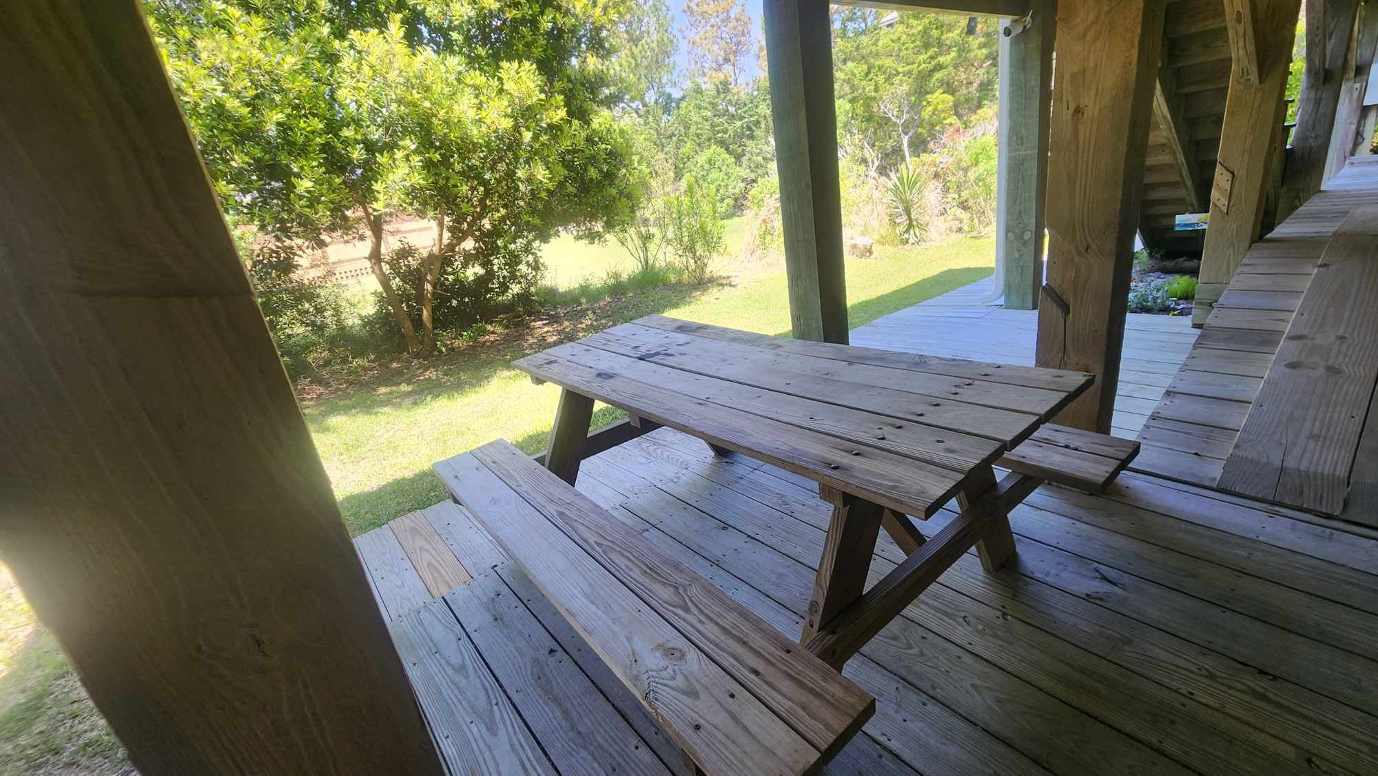 Picnic Table Under House