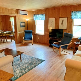 Living Area with TV, First Floor with Porch Access