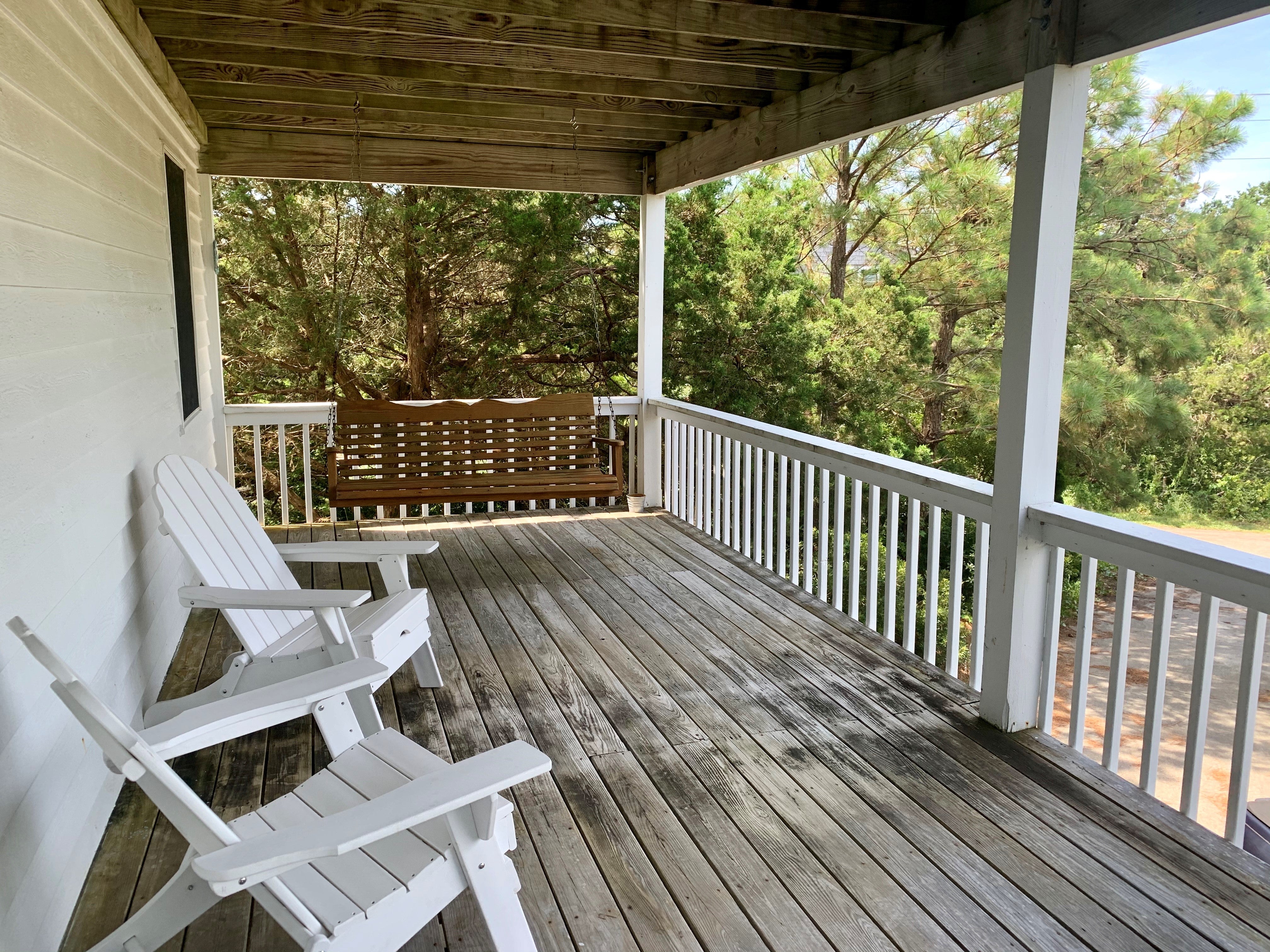 Front Covered Deck off Master Bedroom, First Floor