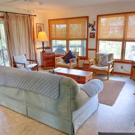 Living Area with TVDVD, Sleeper Sofa, First Floor with Screened Porch