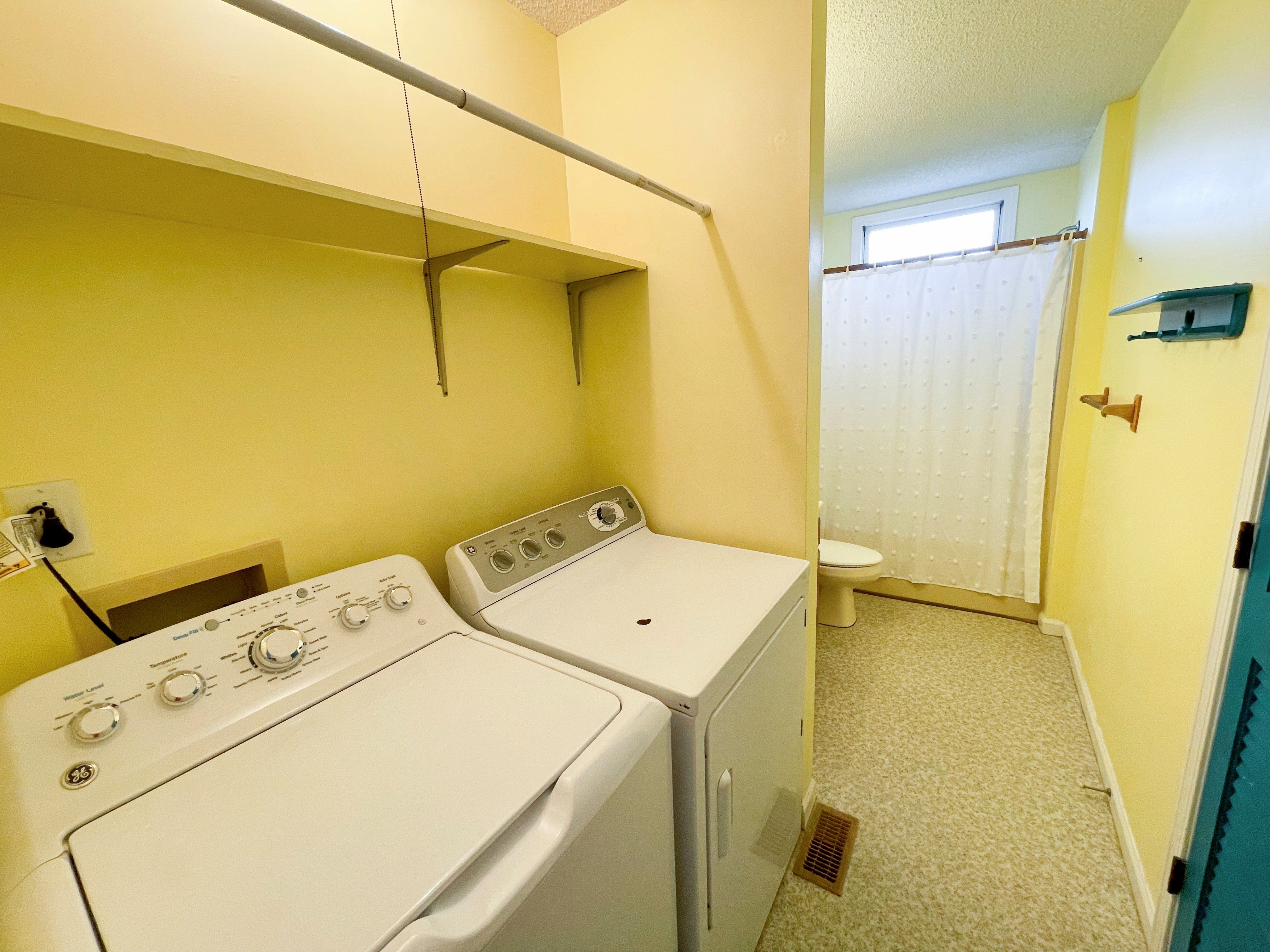 Bath with TubShower, Washer and Dryer, First Floor