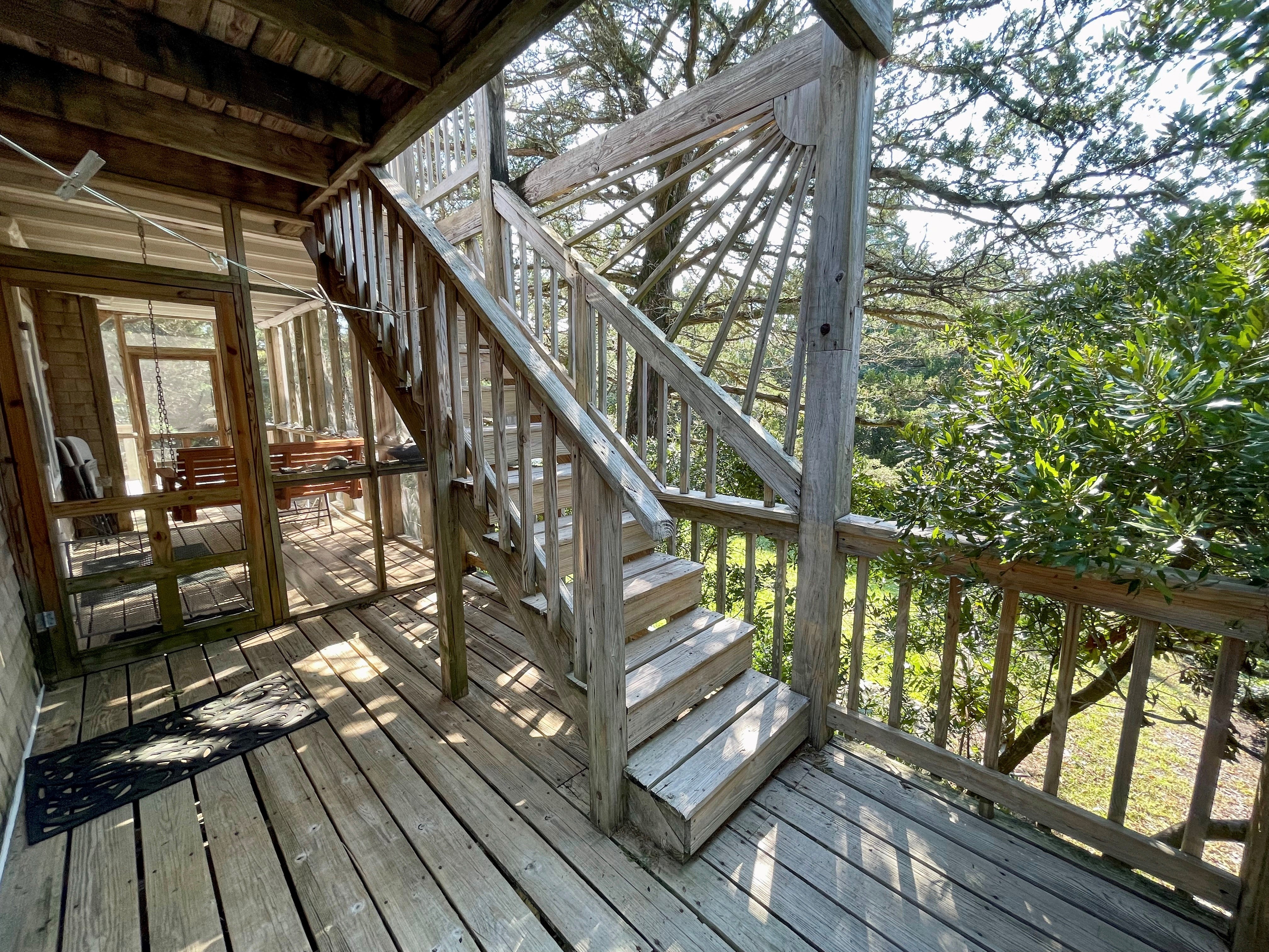 Stairs to Second Floor Deck