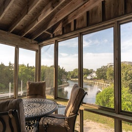 Screened Porch with Canal View