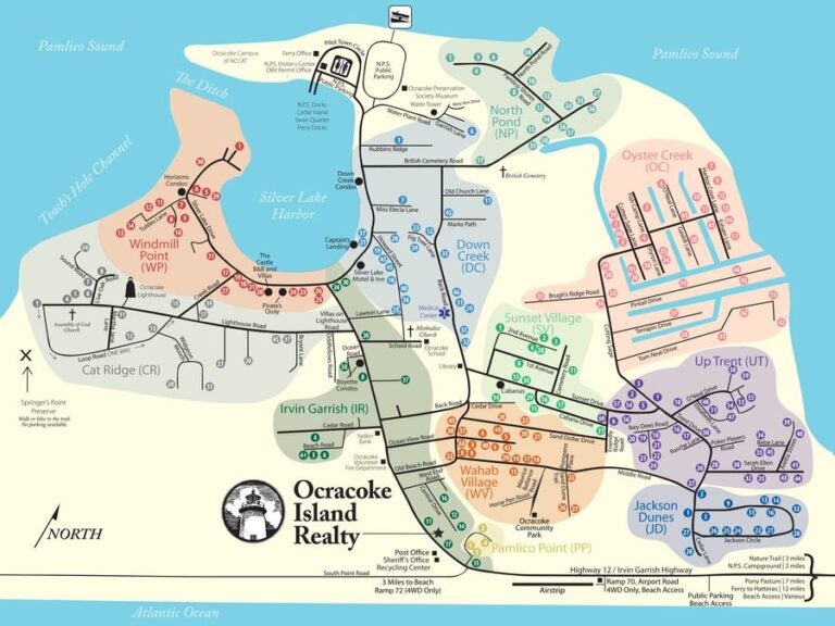 Ocracoke Neighborhood Map