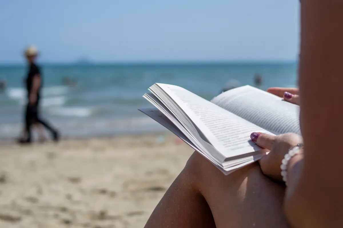 Reading on Ocracoke Beach